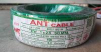 ANT สายไฟ ทองแดง 100เต็ม สายไฟภายใน THW 1x2.5 ยาว 50 100 เมตร สีเขียว 60227 IEC01 450/750V มอก.3-2553