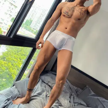Men's Sexy Underwear, U-convex Bag Boxers Briefs, Nude Gay Shorts