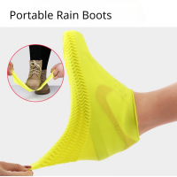 Non-SLIP ยางรองเท้า Rain BOOTS Reusable Latex กันน้ำรองเท้าซิลิโคนแบบพกพา Overshoes BOOT ครอบคลุมรองเท้า Protector-cijiha