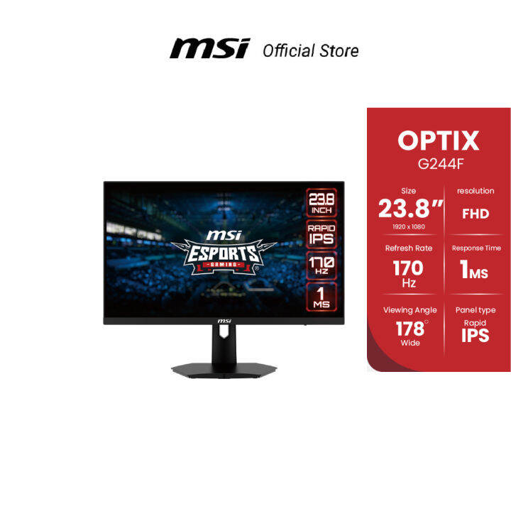 Msi Optix G F Esports Gaming Monitor Fhd Rapid Ips Hz