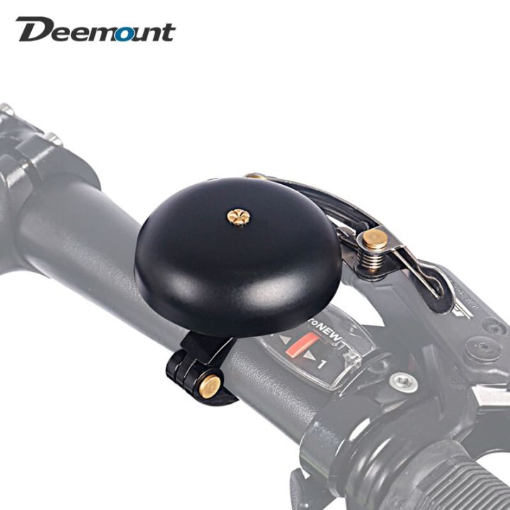 deemount-classic-cycle-brass-bell-ซ้ายขวามือใช้จักรยาน-handlebar-mount-anodized-55mm-85g-แหวน-high-pitch-กรอบคำเตือนเสียงรบกวน