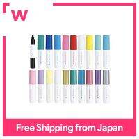 เครื่องหมายสีแบบน้ำ Pilot สีน้ำผลไม้ตัวหนา (แบบแกนแบน) สีเมทัลลิกชุด6สี