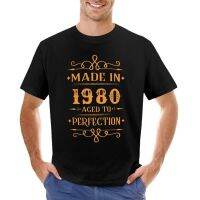 Made In 1980 Aged To Perfection 42 Years Olds Gifts T-Shirt plain t-shirt T-shirt short mens clothing