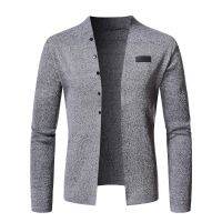 [COD] Foreign trade autumn and winter mens sweater cardigan jacket version of slim casual solid