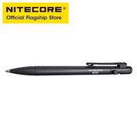 Nitecore NTP31 CNC ปากกาทนทานแบบสองทิศทางสลักเกลียวป้องกันตัวเอง + ปลายเรียวเหล็กทังสเตนปากกาลูกลื่นกระบองยืดสำหรับตั้งแคมป์กลางแจ้งโดยเฉพาะ