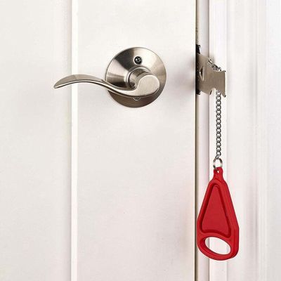 【LZ】❅  Portable Hotel Door Lock Locks Self-Defense Door Stop Travel Travel Accommodation Door Stopper Door Lock security door