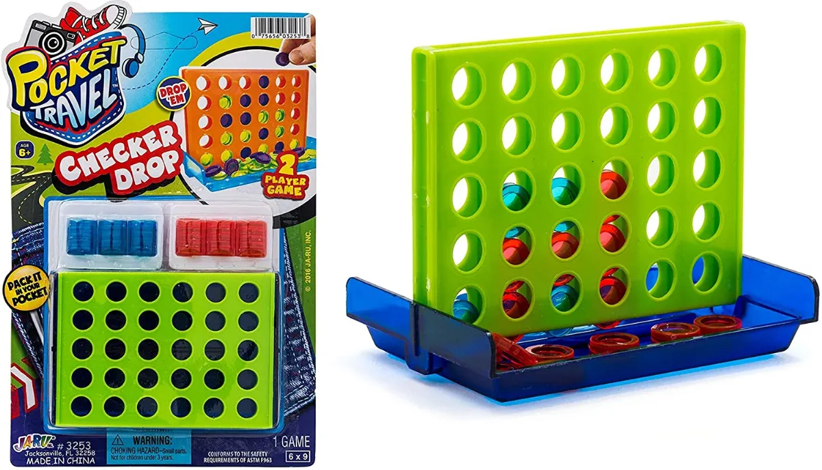 JA-RU Checker Drop Connect Travel Mini Portable Pocket Board Games (Pack of  1) by JARU. Assortment of Classic Toys Party Favors Checkers Toy| Item  #3253-1p 1 Pack | Lazada PH