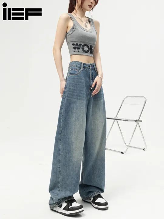 ief-กางเกงขายาว-กางเกงยีนส์สีน้ำเงินย้อนยุคของผู้หญิงกางเกงเอวสูงตรงกางเกงถูพื้น-กางเกงคาร์โก้ญ-2023