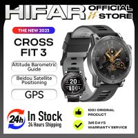 HIFAR 2023ใหม่นาฬิกาทหารสำหรับผู้ชาย,นาฬิกาอัจฉริยะแบบ3สมาร์ทวอท์ชกลางแจ้งเล่นกีฬาระดับความสูงเข็มทิศบารอมิเตอร์ GPS กันน้ำ