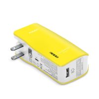 PISEN แบตสำรองแท้ 5,000 mAh พาวเวอร์แบงค์ Color Power Box รุ่นTS-D135 ปลั๊กไฟในตัว เก็บประจุเต็มที่ได้ยาวนาน USB 5V-2A รูปทรงขนาดกระทัดรัดจับถนัดกระชับมือ พกพาสะดวก ของแท้!!! มียี่ห้อ - สีเหลือง