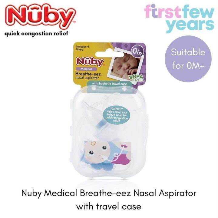 Nuby Medical Breathe Eez Nasal Aspirator With Travel Case Lazada