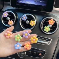 1PC Cute Flower Aromatherapy Car Air Outlet Decoration Perfume Clip Air Freshener Colorful Flora Decor Auto Accessories ForGirls