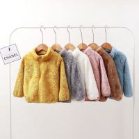 2021 Autumn Winter Girls Jackets For 1-6 Years Fashion Baby Kids Warm Plush Jacket Children Flannel Fleece Coats Boys Outerwear