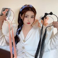 【Ready Stock】 ❉☢ C18 2022 Ins Hot Style Headband and Streamer All-in-one Headwear Sweet Hairpin Bow Streamer Braided Hairband Fashion Hair Accessories