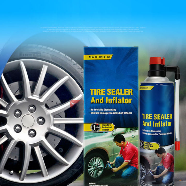 600ml Tire Sealer and Inflator Vacuum Tire Inflator Sealant Repair Tool ...