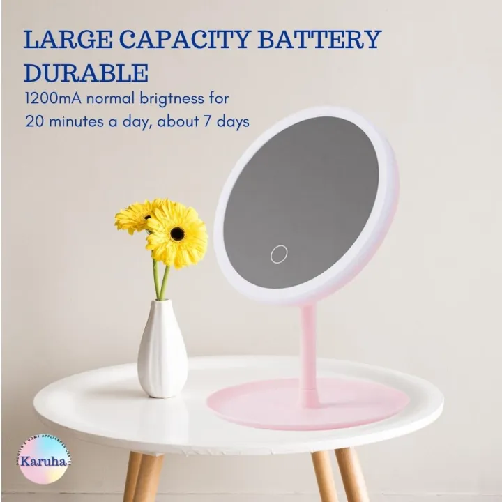 Karuha LED Makeup Mirror Rechargeable with 3 Light Modes Dimmable Touch