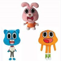 3ชิ้นล็อต25เซนติเมตรการ์ตูนที่น่าตื่นตาตื่นใจโลก Gumball ดาร์วิน Anais ตุ๊กตาของเล่นตุ๊กตากระต่ายน่ารักตุ๊กตาของเล่นสำหรับเด็กของขวัญวันเกิด