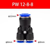 ขั้วต่อนิวเมติกพลาสติก Fiting Pipa แบบกดเร็ว PW Connect 4 6Mm 8Mm 10Mm 12Mm Y รูปร่าง Fiting Pipa