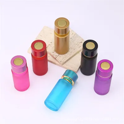 50ML Storage Container Portable Perfume Bottle Essential Oil Travel Bottle Empty Spray Bottles Colored Glass Bottle Cylindrical Storage Jar Dispensing Bottle 50ML Storage Container Glass Travel Bottle Perfume Bottle Dispenser Empty Oil Bottle