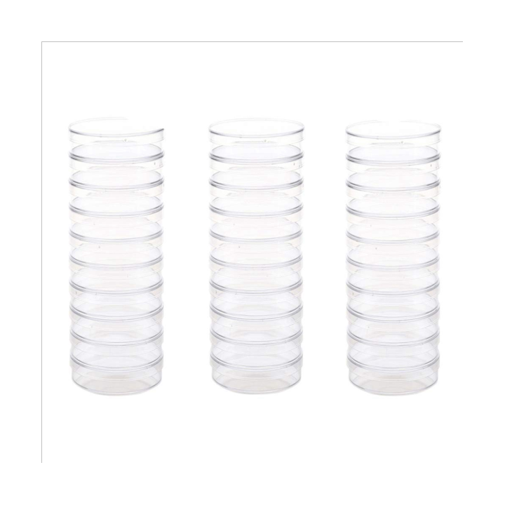 30 Pack 90 X 15Mm Plastic Dishes Culture Dishes Clear Dish for School