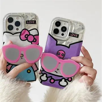 Cute Hello Kitty Phone Holder Case For iPhone 15 Pro Max 14 13 12 11 XS XR  7 8