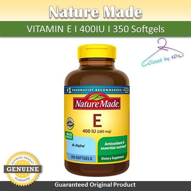 Nature Made Vitamin E 400 IU I 350 Softgels Lazada PH