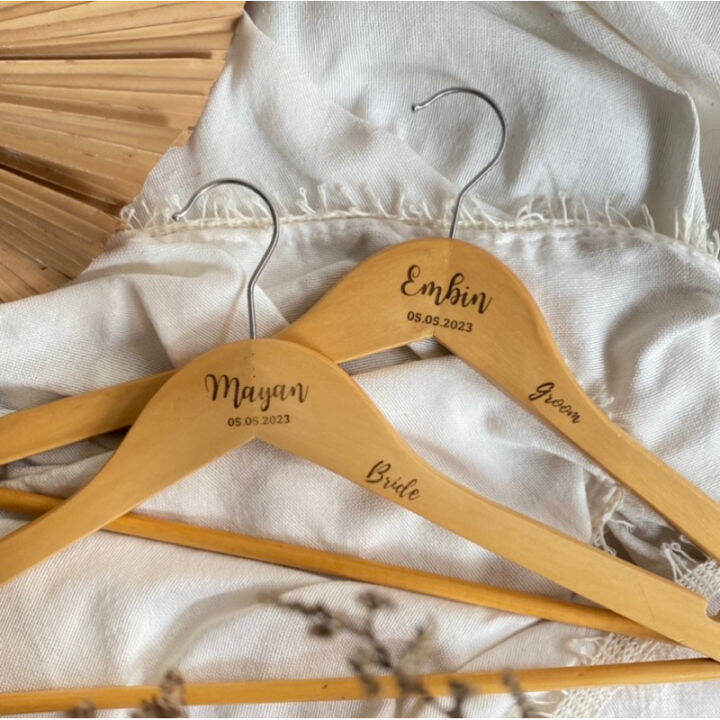Personalized Wooden Hanger Laser Engraved Customized Lazada PH