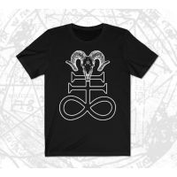 Satanic shirt Baphomet Lucifer Occult Pentagram Left Hand Path Men T Shirt  3QEM