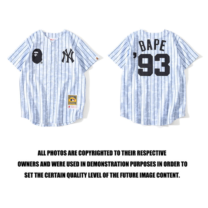 A Bathing Ape Baseball Jersey in White for Men