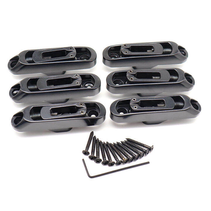 HR6 String Bass Guitar Bridge Saddle Single Individual Bridge Saddles Tailpiece for Bass Guitar