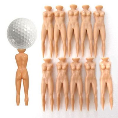 10PCS/Set Tees Golf Tee Funny Golf Gift Sexy Naked Lady Woman Manikin Plastic Golf Equipment Accessories Towels