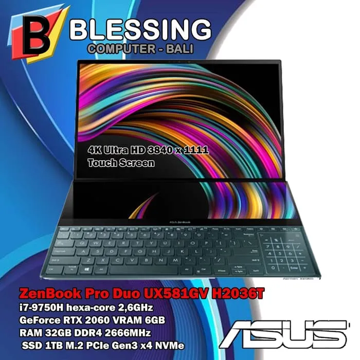 Laptop Asus Zenbook Pro Duo Ux581gv H2036t Asus Ux581gv H2036t Lazada Indonesia 4363