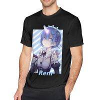 MenS T-Shirt Rem Anime Classic Fun Cotton Tees Short Sleeve T Shirts O Neck Tops Birthday Gift