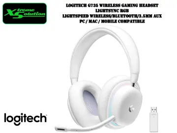 Logitech G735 Wireless Gaming Bluetooth Headset (White) with Headphone  Stand 