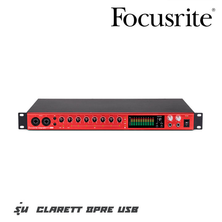 focusrite-clarett-8pre-usb-ออดิโอ-อินเตอร์เฟสพร้อมปรีแอมป์ไมค์-18x-input-20x-output-สามารถบันทึกเสียงแบบ-session-สินค้า่ใหม่ของแท้-100-รับประกันศูนย์ไทย