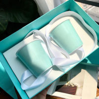 2PCSSET Porcelain Mugs With Box and Bag Luxury Wedding Birthday Gift Ceramic Coffee Tea Milk Water Cups For Home Family Friends