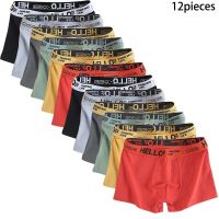 12 pieces Mens Underwear Men Cotton Underpants Male Pure Men Panties Shorts Breathable Boxer Shorts Comfortable soft Plus size Pipe Fittings Accessori