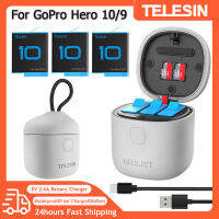 GoPro 10 9 Fast Charger กล่องเก็บ1750MAh แบตเตอรี่ชาร์จสำหรับ Go Pro Hero 9 10กล้องกีฬาอุปกรณ์เสริม