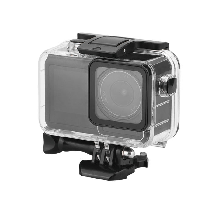 โปร่งใสสำหรับ-dji-action4-3ซองกันน้ำเคสดำน้ำกล้อง40เมตรอุปกรณ์ถ่ายภาพใต้น้ำ