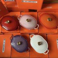 Le Creuset เคลือบหม้อหม้อสตูว์รันเวย์หม้อบรรเทา31เซนติเมตรหม้อเหล็กหล่อครัวเรือนหม้อรูปไข่