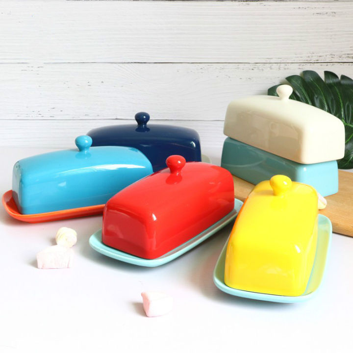 candy-colored-butter-dish-breadbasket-with-lid-kitchen-utensils-porcelain-oiler-butter-box-for-butter-dish-food-keeper-kitchen