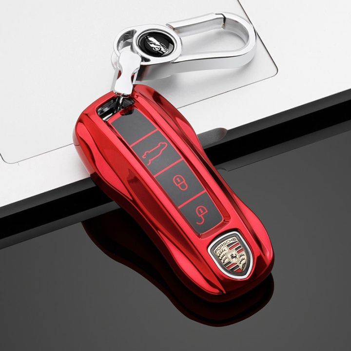 เปลือกกุญแจปอร์เช่-เคสกุญแจ-cayenne-ใหม่-macan-718-panamera-911-พวงกุญแจรถ