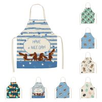 Funny Apron Funny Dog Husky Doberman Pomeranian Bulldog Pug Dog Kitchen Aprons for Women Man Kids Home Cooking Baking Waist Bib