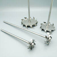 1set Laboratory 304 Stainless Steel Sawtooth Disc Stirrer, Dispersive disc Agitator with Stirring Rod