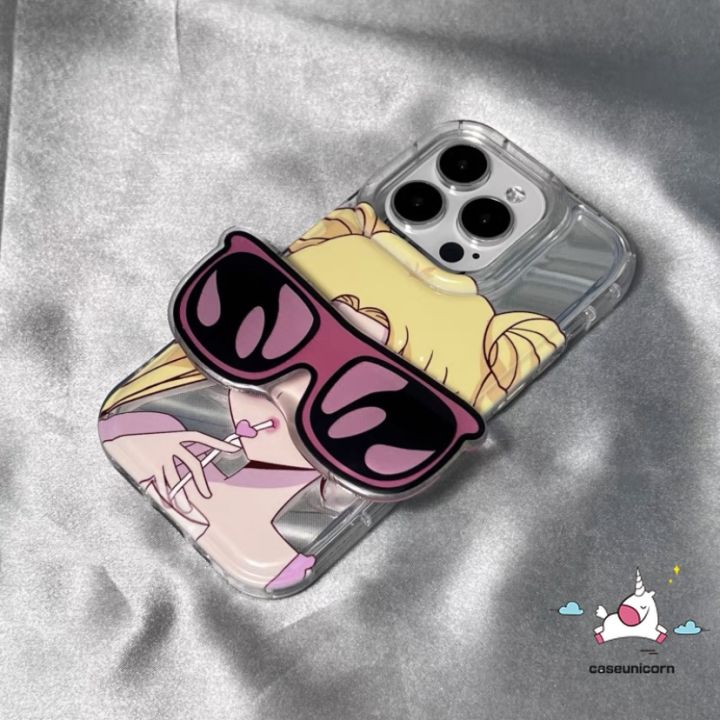 เคสโทรศัพท์กรอบแว่นตากันแดดลายการ์ตูนสำหรับ-redmi-note-11-9-8-11s-10s-10s-12c-pro-max-redmi-10a-10c-10-a1-9-9c-nfc-9t-a2-9a-poco-f4สาวน่ารักรักษาความงามแวววาวเคสนิ่ม