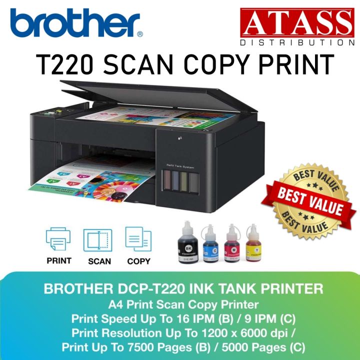 BROTHER T220 T420W T310 T510W T710W T220 T720DW INK TANK PRINTER.LIKE ...