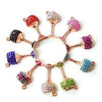 10ที่มีสีสัน rhinestone แก้วไวน์ Charms ของขวัญผู้หญิง DIY เครื่องประดับอุปกรณ์เสริม W1 wholesales