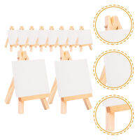 WINOMO 18 ชุด Mini Mini Easels ภาพวาดหลายฟังก์ชั่นผืนผ้าใบตกแต่งผ้าใบตกแต่ง