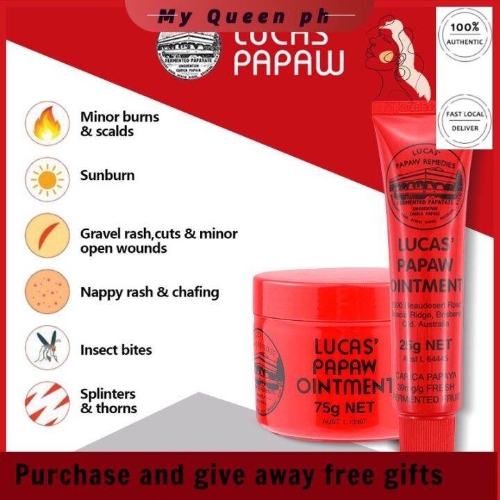 Lucas' Papaw Ointment 25g 75g 100 AUTHENTIC Moisturizer,Lip Balm