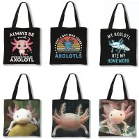 {Baozhihui}น่ารัก Axolotl Tote กระเป๋านักเรียน Bookbag ผู้หญิงขนาดใหญ่ความจุกระเป๋าช้อปปิ้ง Gamecolortl Gamer กระเป๋าสะพายสาวกระเป๋าเก็บกระเป๋าถือ